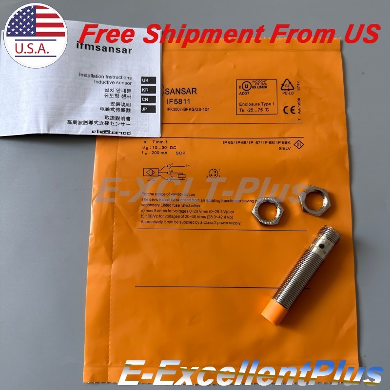 Inductive Proximity Sensor Switch For IFM Efector IF5811 10-30VDC PNP US Stock