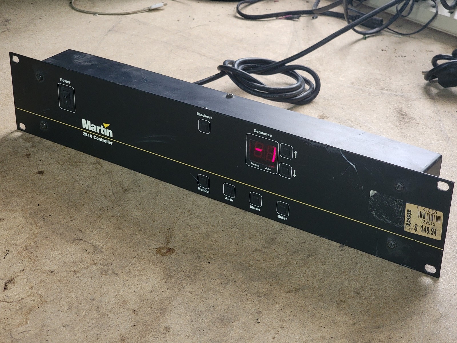 Martin 2510 32 Ch. Lighting Playback-Sequence Controller RS-485 - Powers on