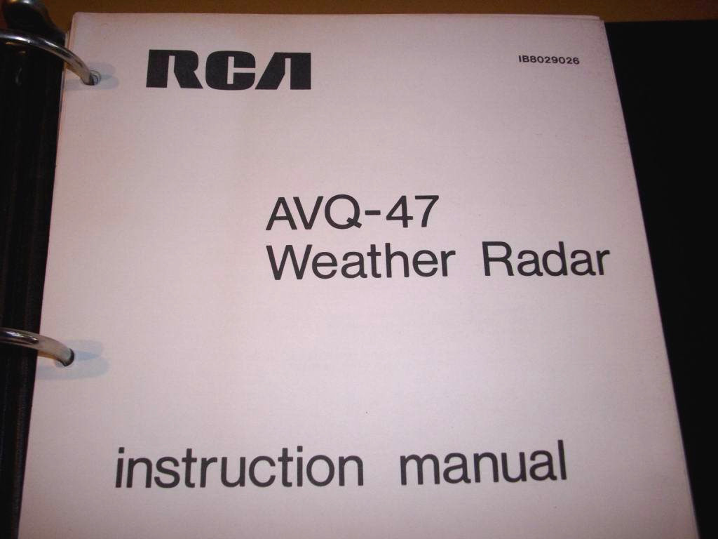 RCA AVQ 47 Radar Service & Parts Manual