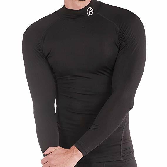 ARMEDES Mens Mock Long-Sleeved T-Shirt Cool Dry Compression Baselayer AR 151