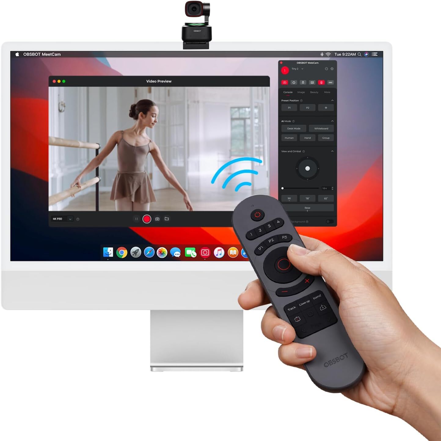 OBSBOT Tiny 2 Smart Remote Control Controller for Tiny 2 Tiny 4K 1080P Webcams
