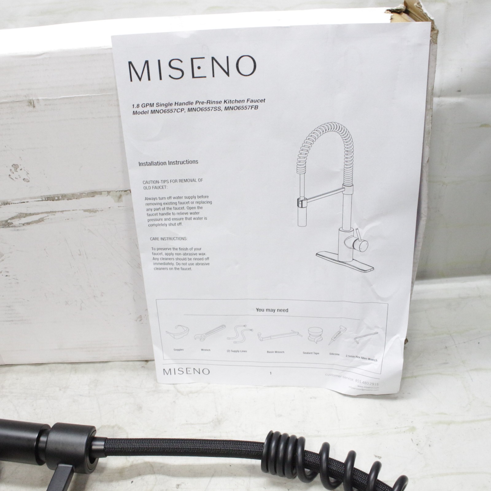 Miseno MNO6557FB Mia Pulldown Kitchen Faucet, Flat Black