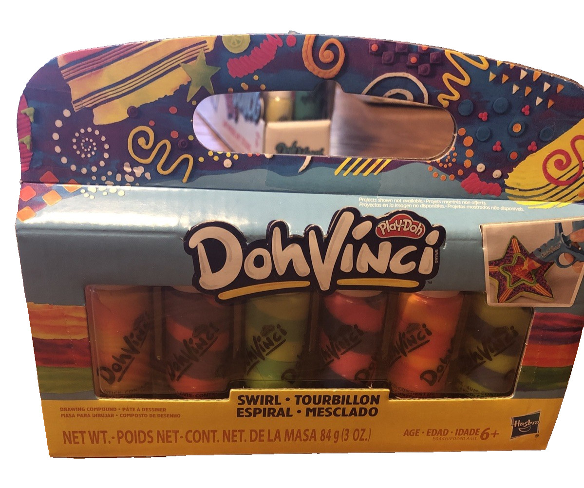 Play-Dough DohVinci 6 Pack  Swirl - Perfect Addition to DohVinci  Stenciling Kit