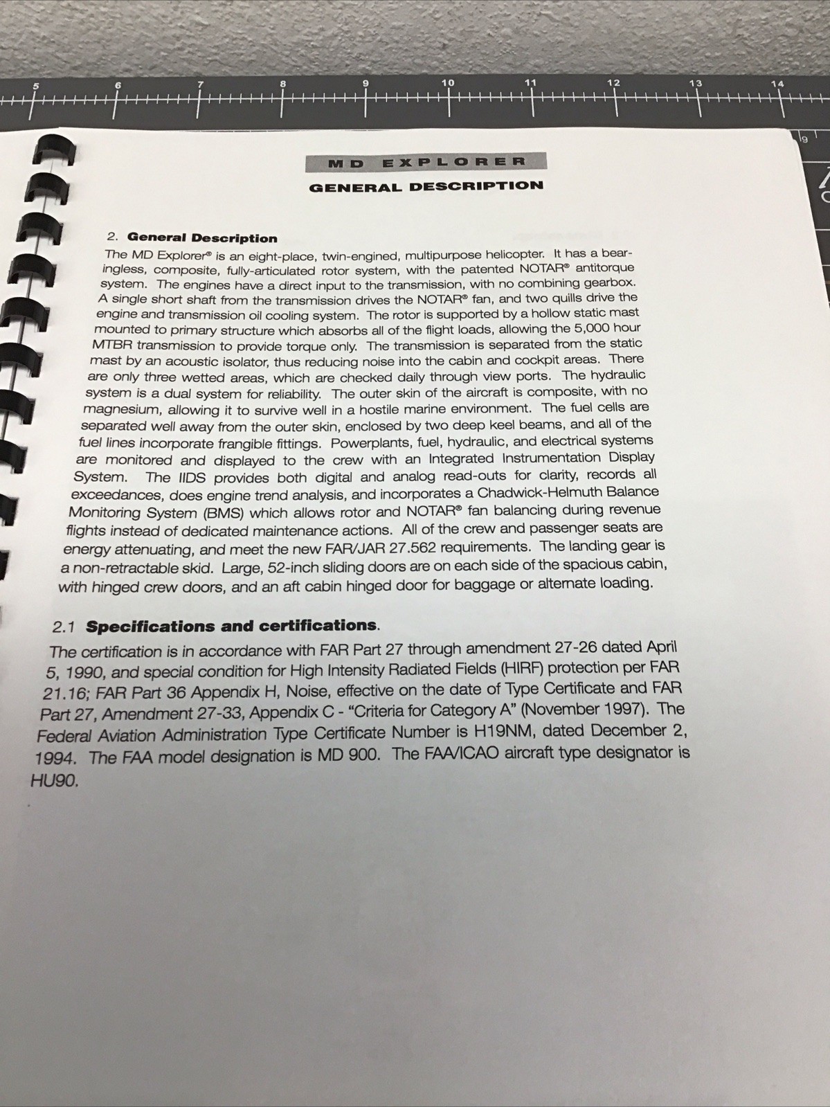 Boeing MD Explorer Helicopter Technical Description New QU-1