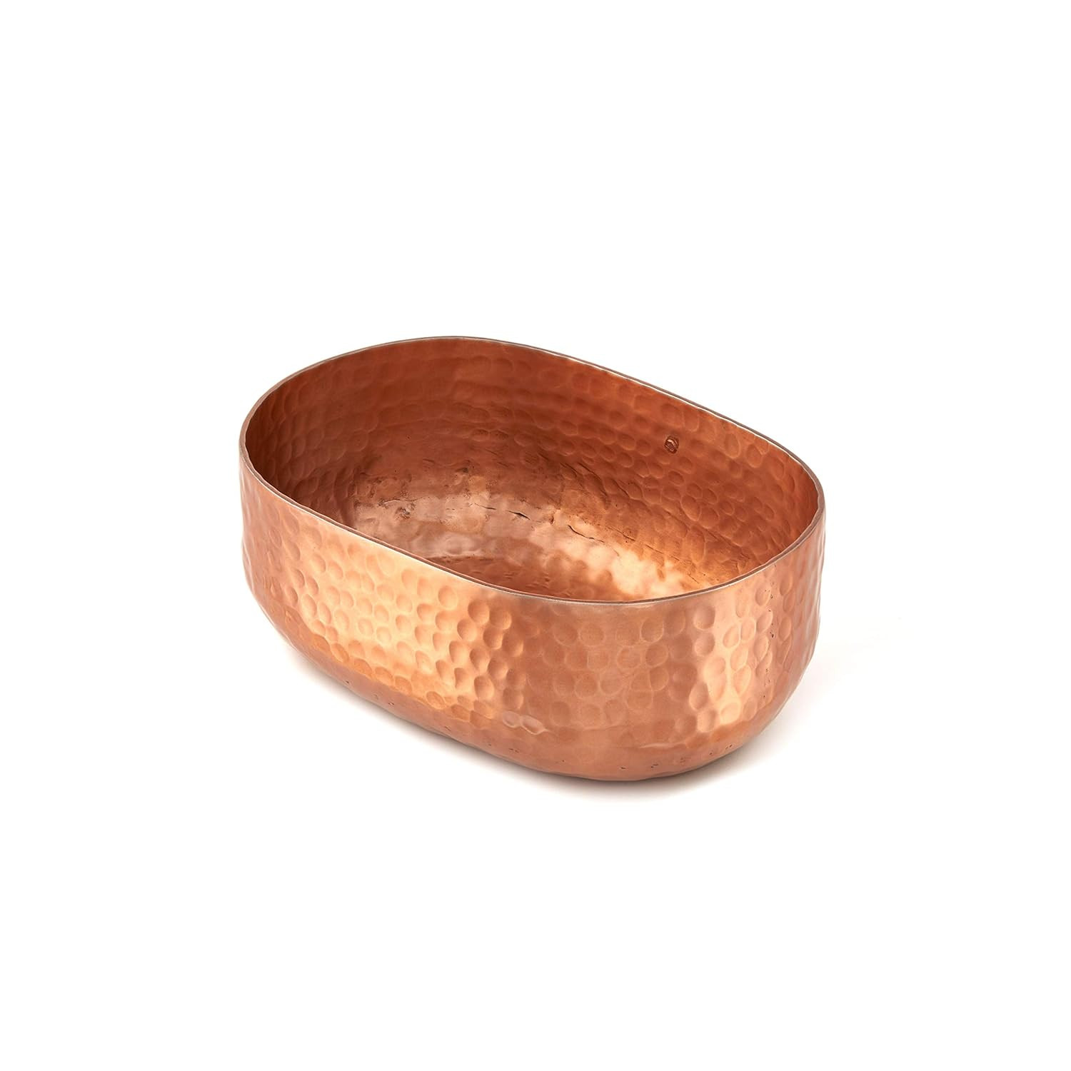 ABHC46 Hammered Aluminum Entrée Basket, Oval, Copper, 25-Ounces