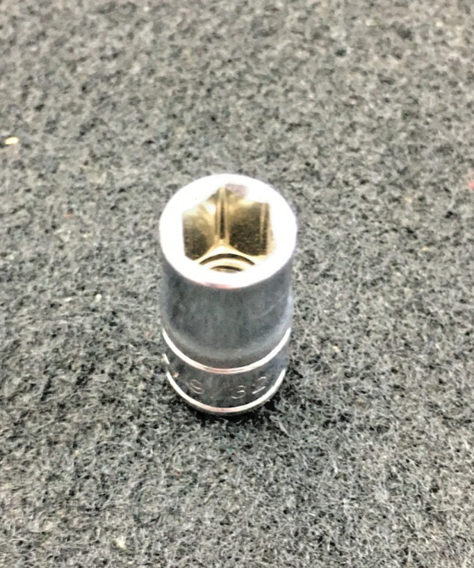 POWERBUILT CR-V 9/32 6 POINT SOCKET, 1/4 DRIVE