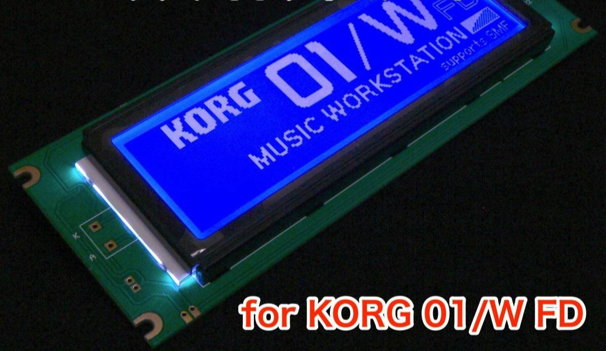 Korg 01/W FD High Brightness Blue LED Backlight LCD Display New JP Manual