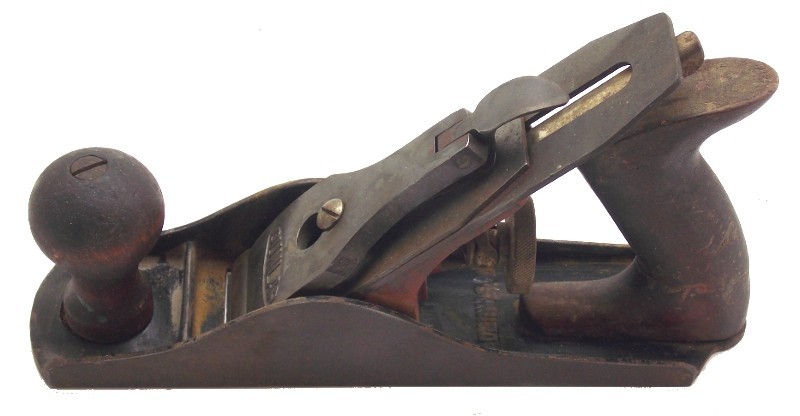 Vintage Dunlap 3DBB 9.25" Long Corrugated Wood Plane  1 3/4" Wide Blade USA Used