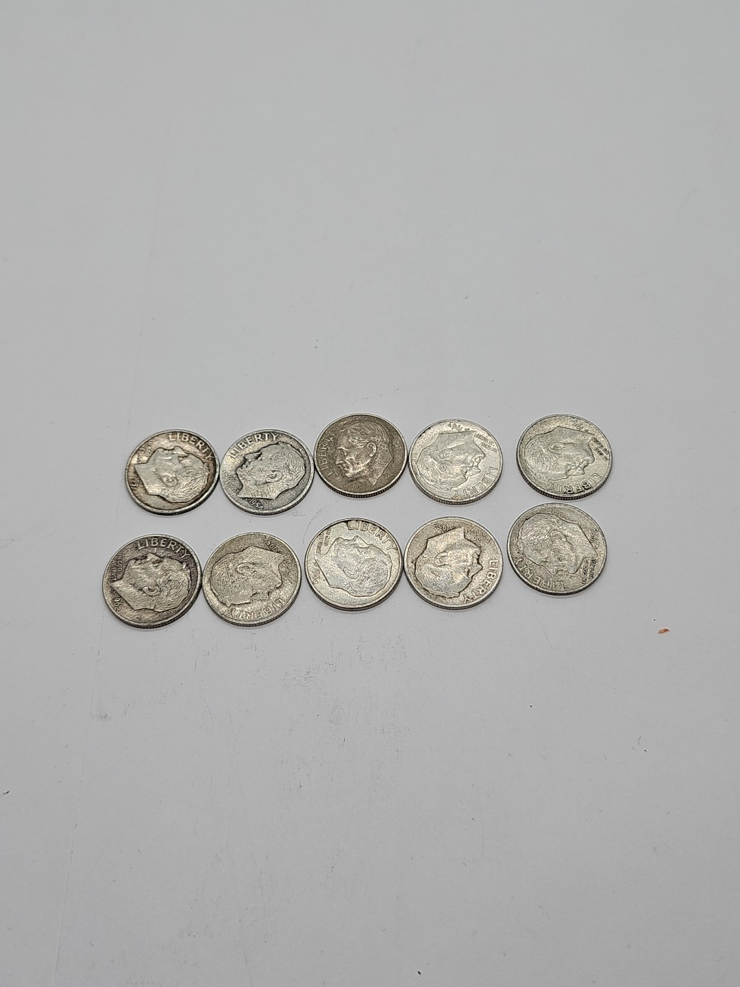 Lot of 10 Roosevelt Dimes 1946-1964 90% Silver CHOOSE HOW MANY LOTS OF 10 COINS!