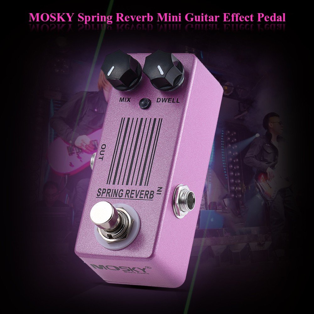 MOSKY Guitar Effect Pedal Bottomless Depth Spring Reverb Sound MIX DWELL Button