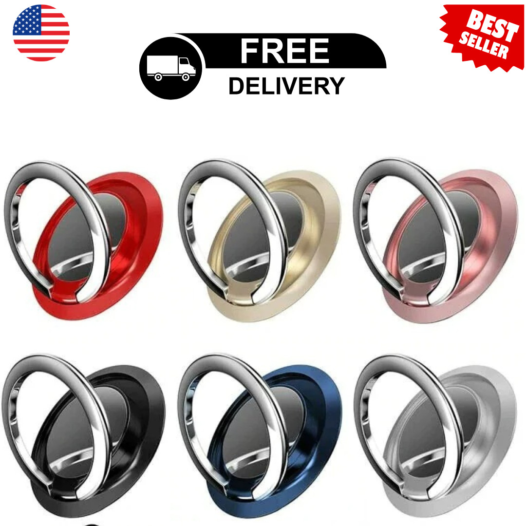 Finger Ring Holder Stand Grip 360° Rotating For Cell Phone Car Magnetic Mount