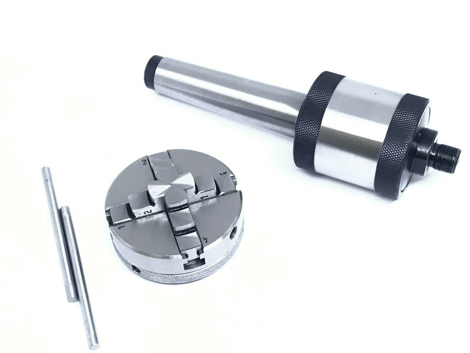 Revolving Center MT1 MT2,MT3 MT4 Shank+4Jaw self centering Reversible 50mm Chuck