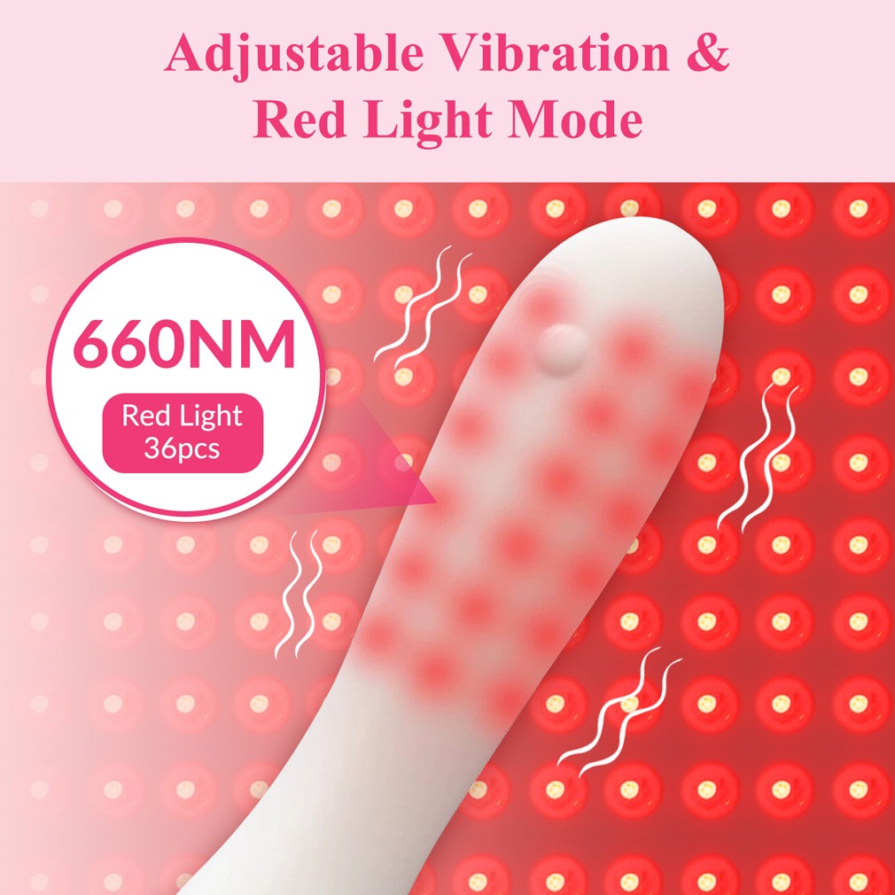 660nm Red Light Pelvic Therapy Device Vibration Heating 40°C