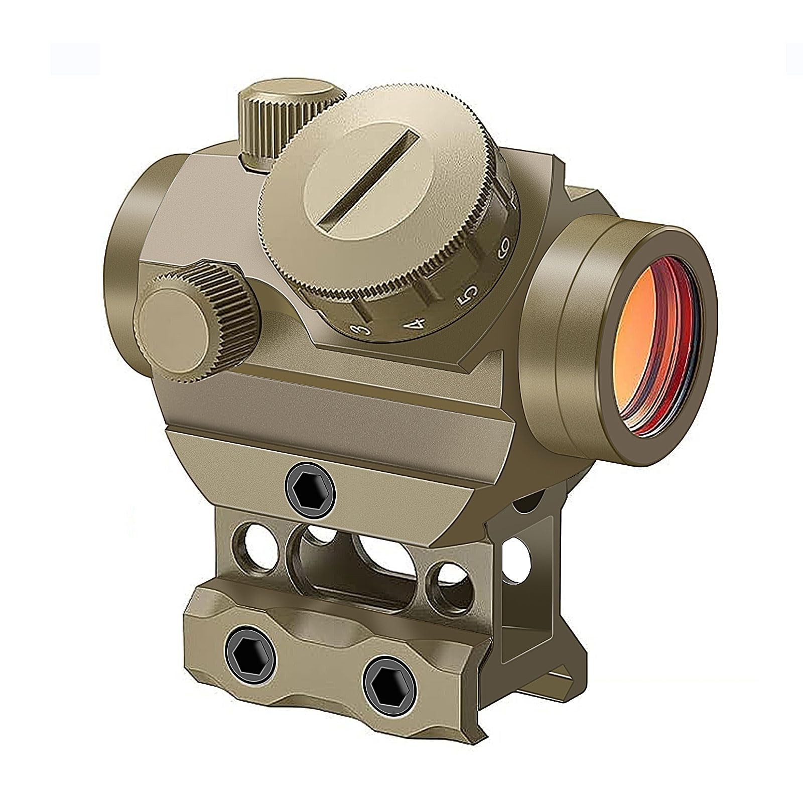 Beileshi Red Dot Sight, 4 MOA Compact Gun Sight Rifle Scope with Sand