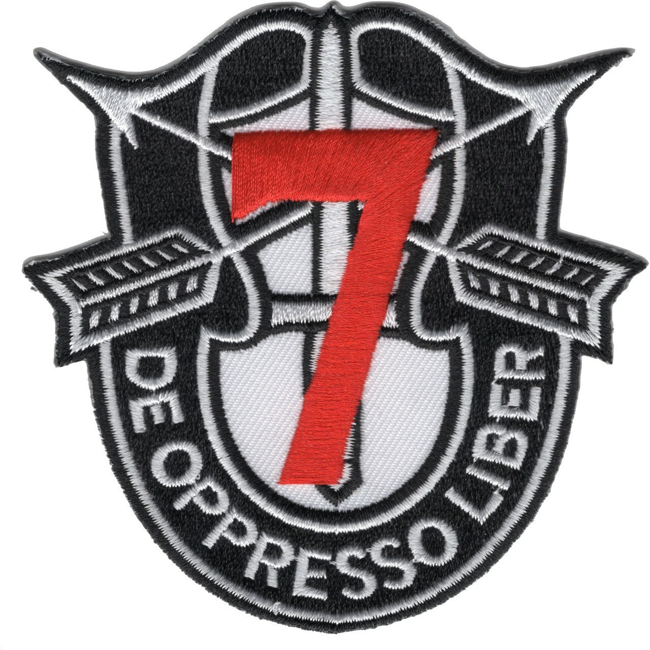 3.5" ARMY 7TH SPECIAL FORCES GROUP CREST EMBROIDERED PATCH