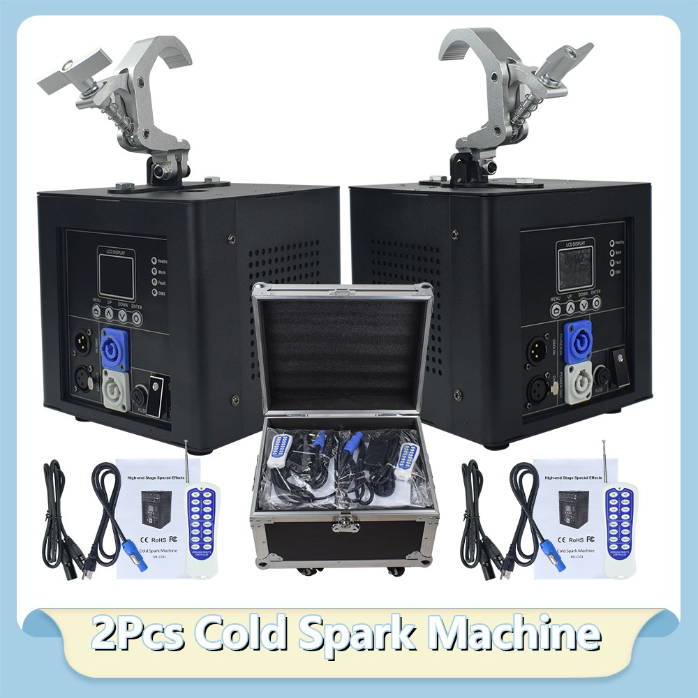 2PCS 800W Suspended Waterfall Cold Spark Machine Fireworks with Flight Case