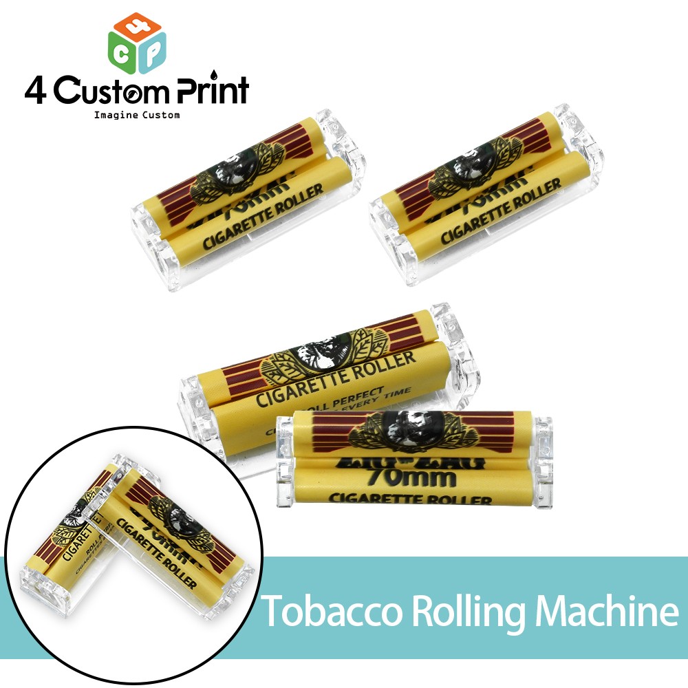 2 Pcs Zig Zag 70mm Automatic Cigarette Tobacco Rolling Roller Machine - Yellow
