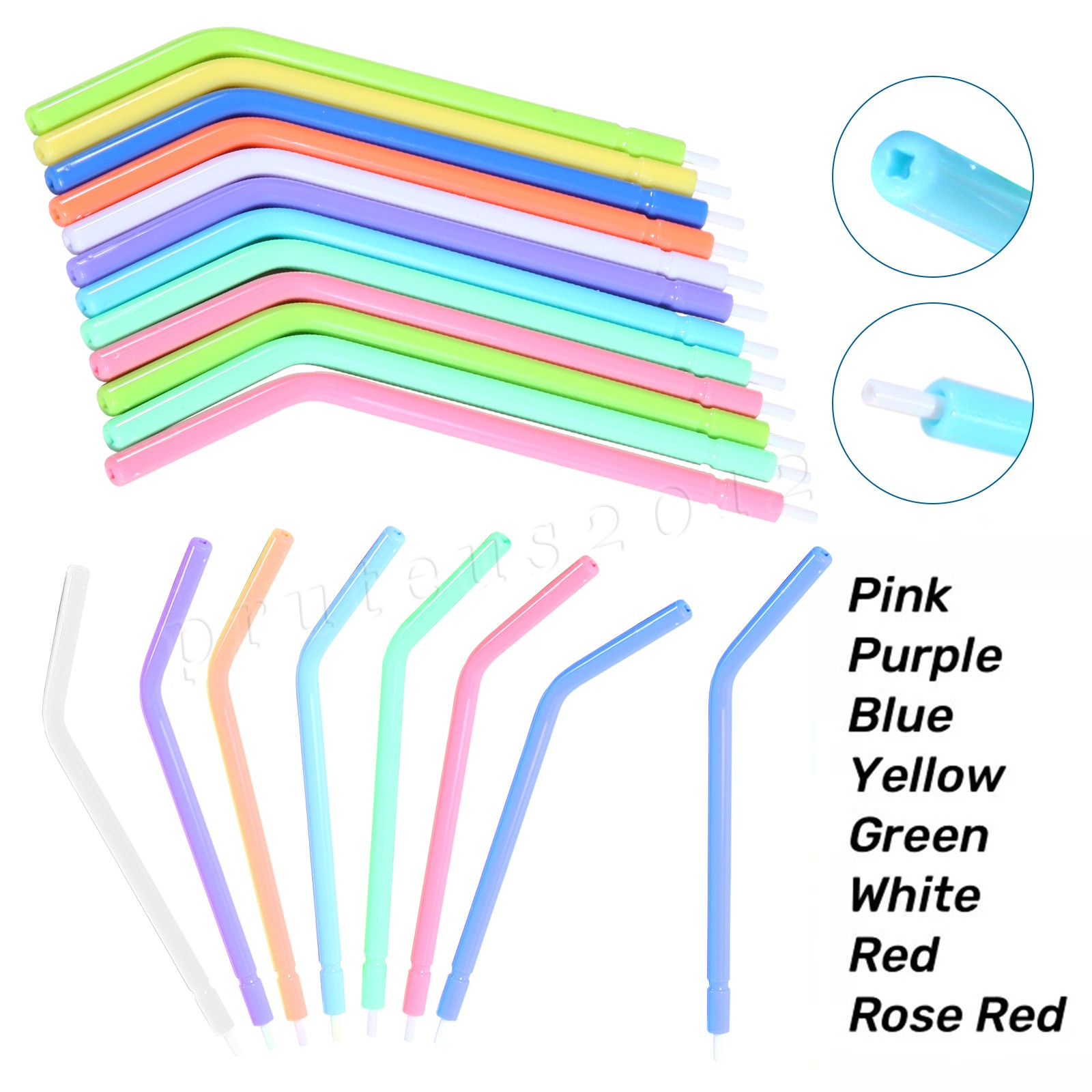 250pcs Dental 3-Way Air Water Syringe Disposable Spray Tips Triple Nozzles Tubes