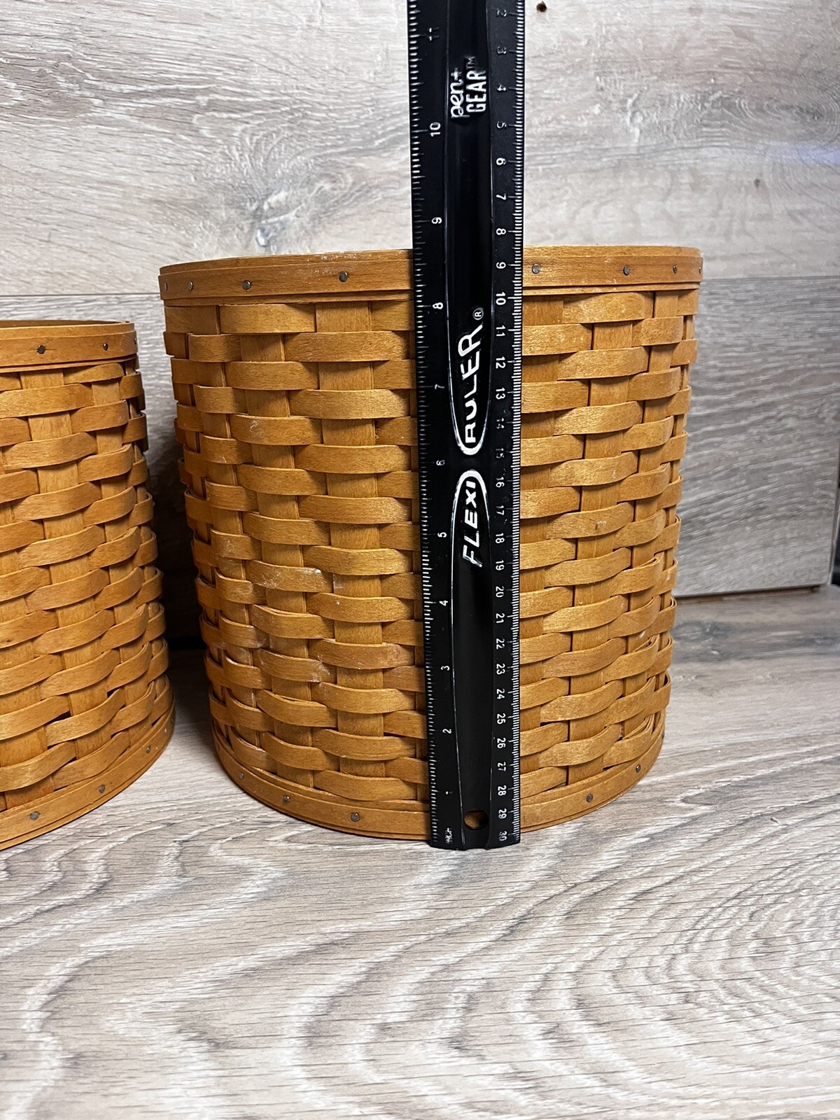 Longaberger 2006 Canister Basket Set 4 Woven Maple No Lids