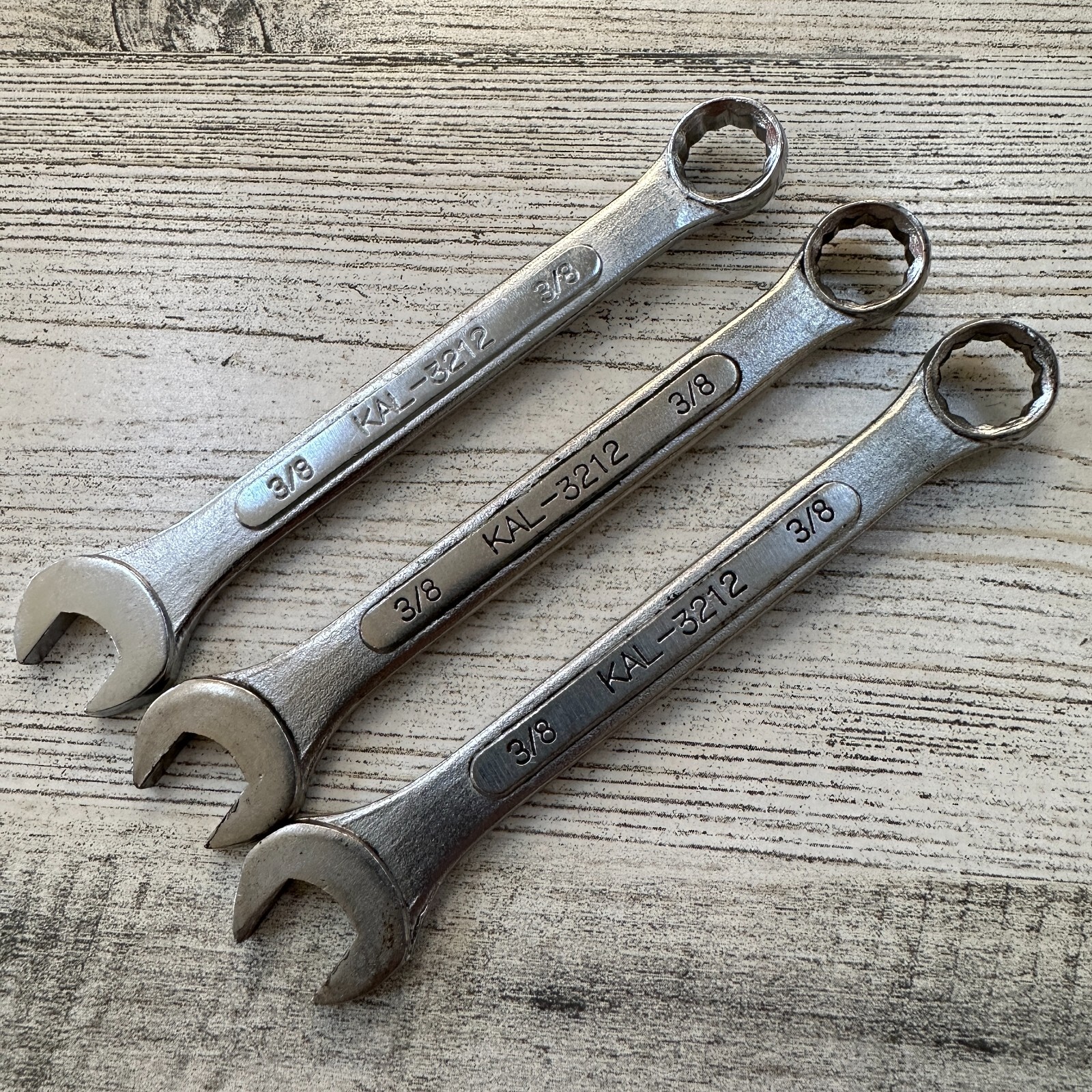 KAL 3212 Wrench Combination 3/8" 12pt Japan Chrome Vanadium Drop Forged Lot of 3