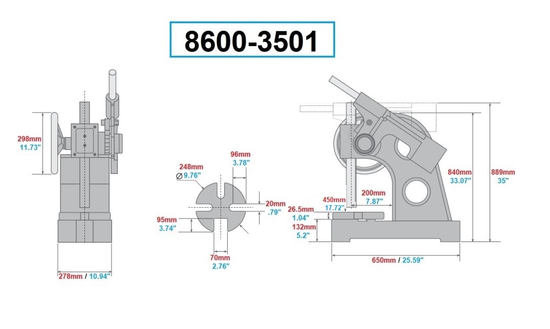 5 TON RATCHET TYPE ARBOR PRESS (8600-3501)