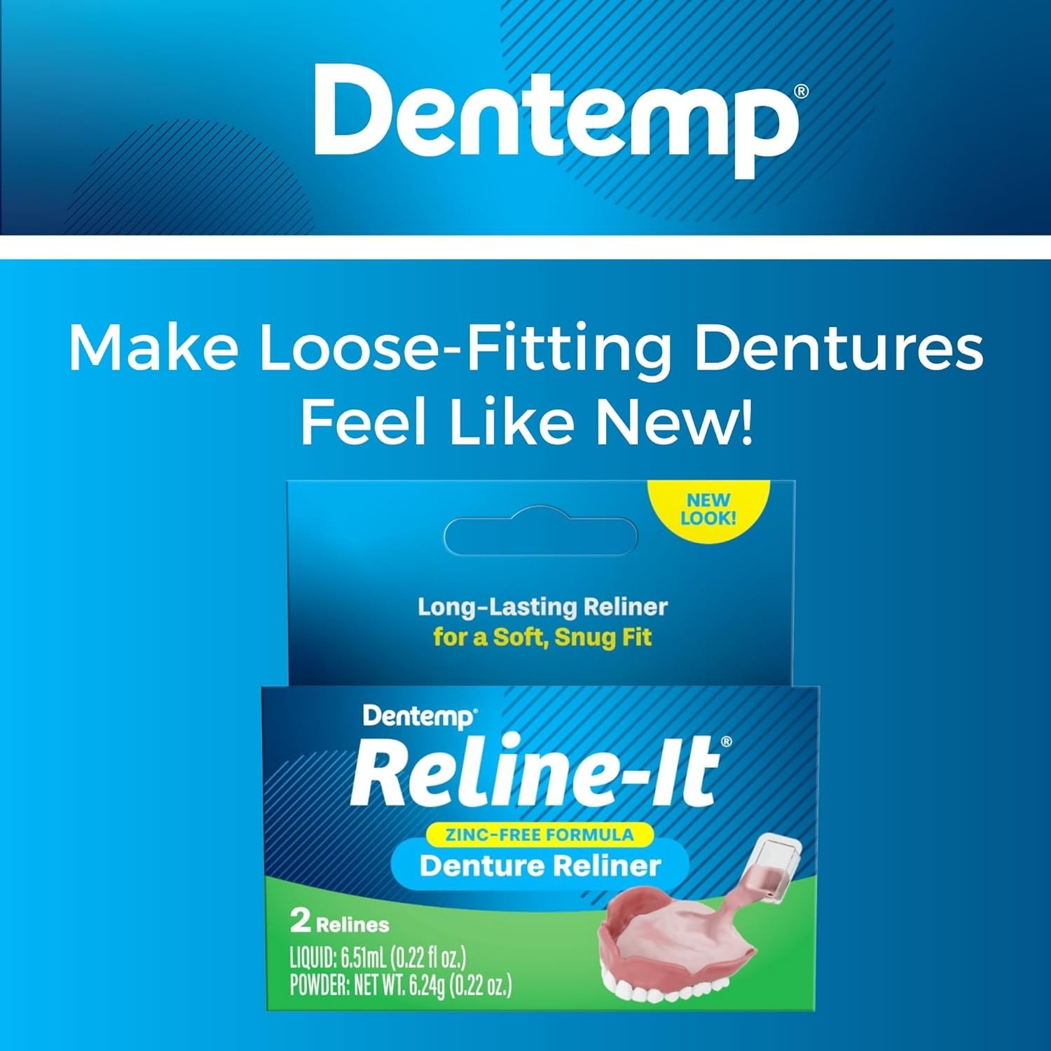Advanced Denture Reline Kit - Easy Adjustment for Upper & Lower Dentures
