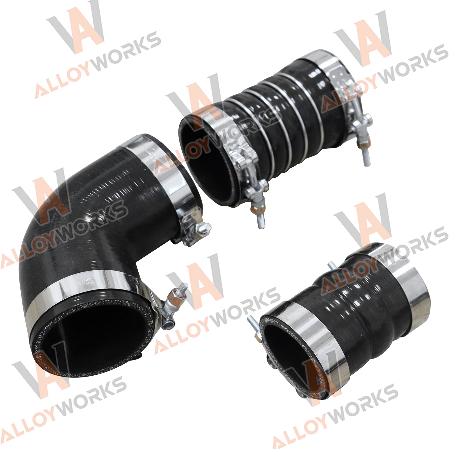 Turbo Induction Silicone Hose Kit w/Clamps For 2006~2010 GM 6.6L LBZ LMM Duramax