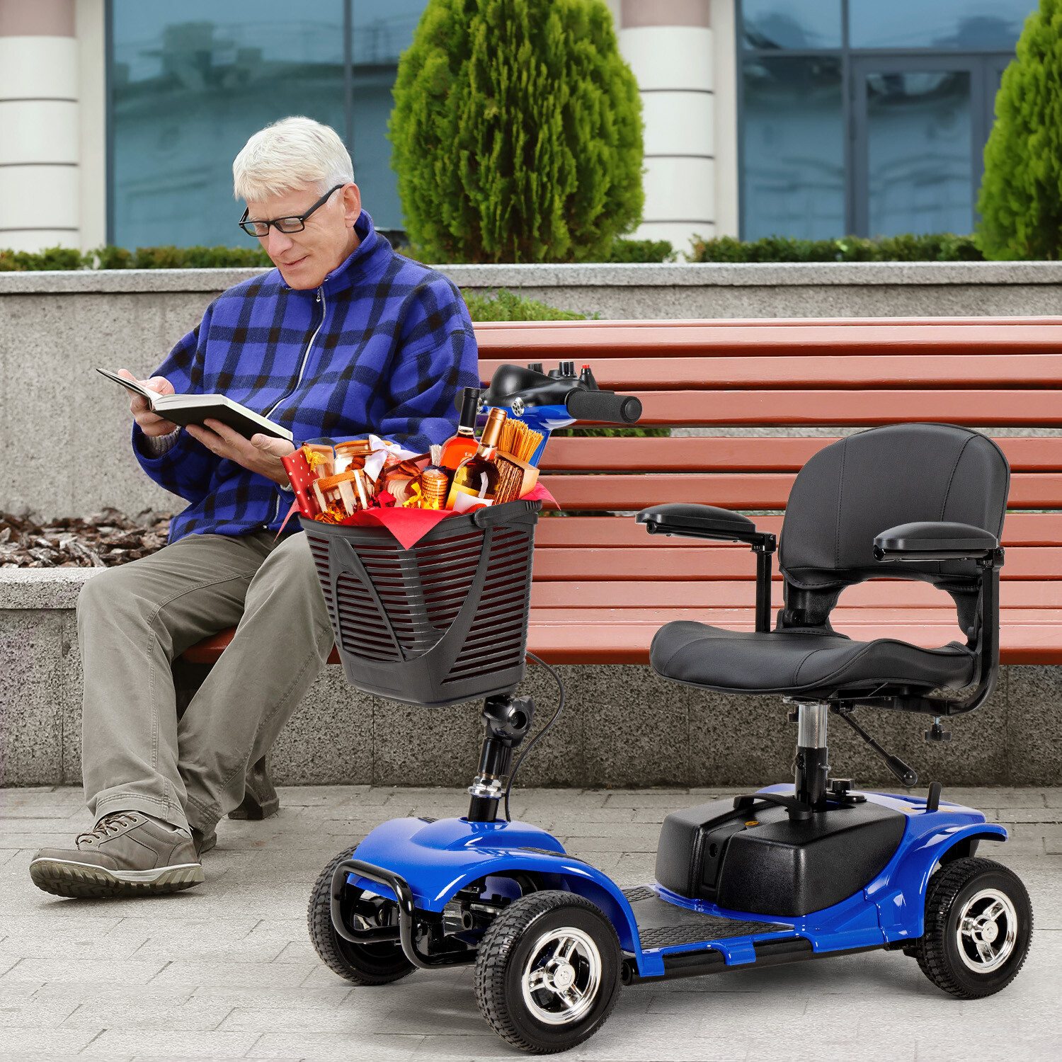 4 Wheels Mobility Scooter Power Heavy Duty Electric Wheelchairs For All Terrain