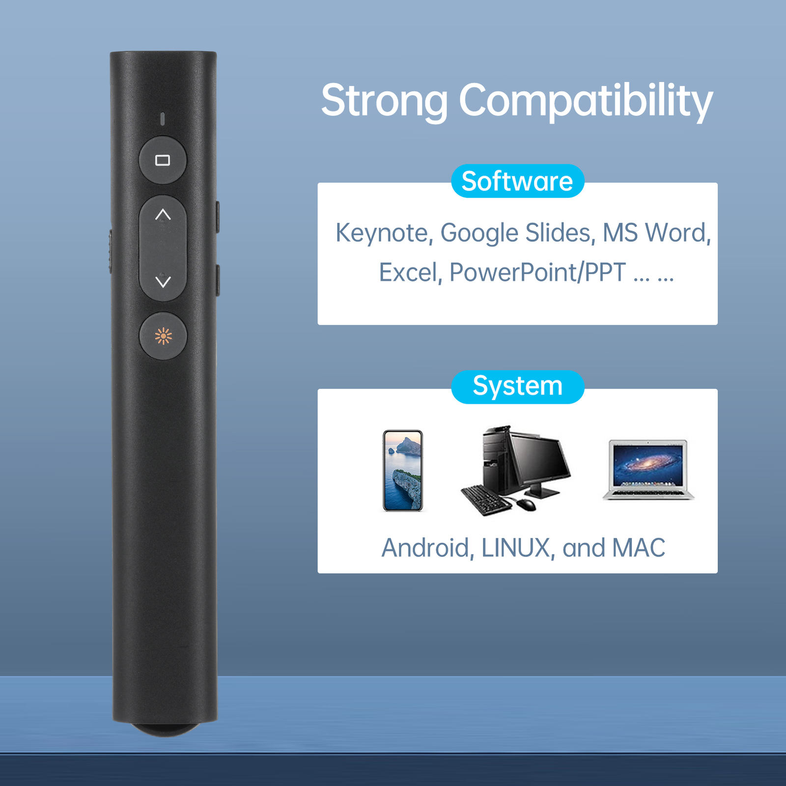 Bisofice Presentation Pointer for PowerPoint PPT Clicker with B2S9