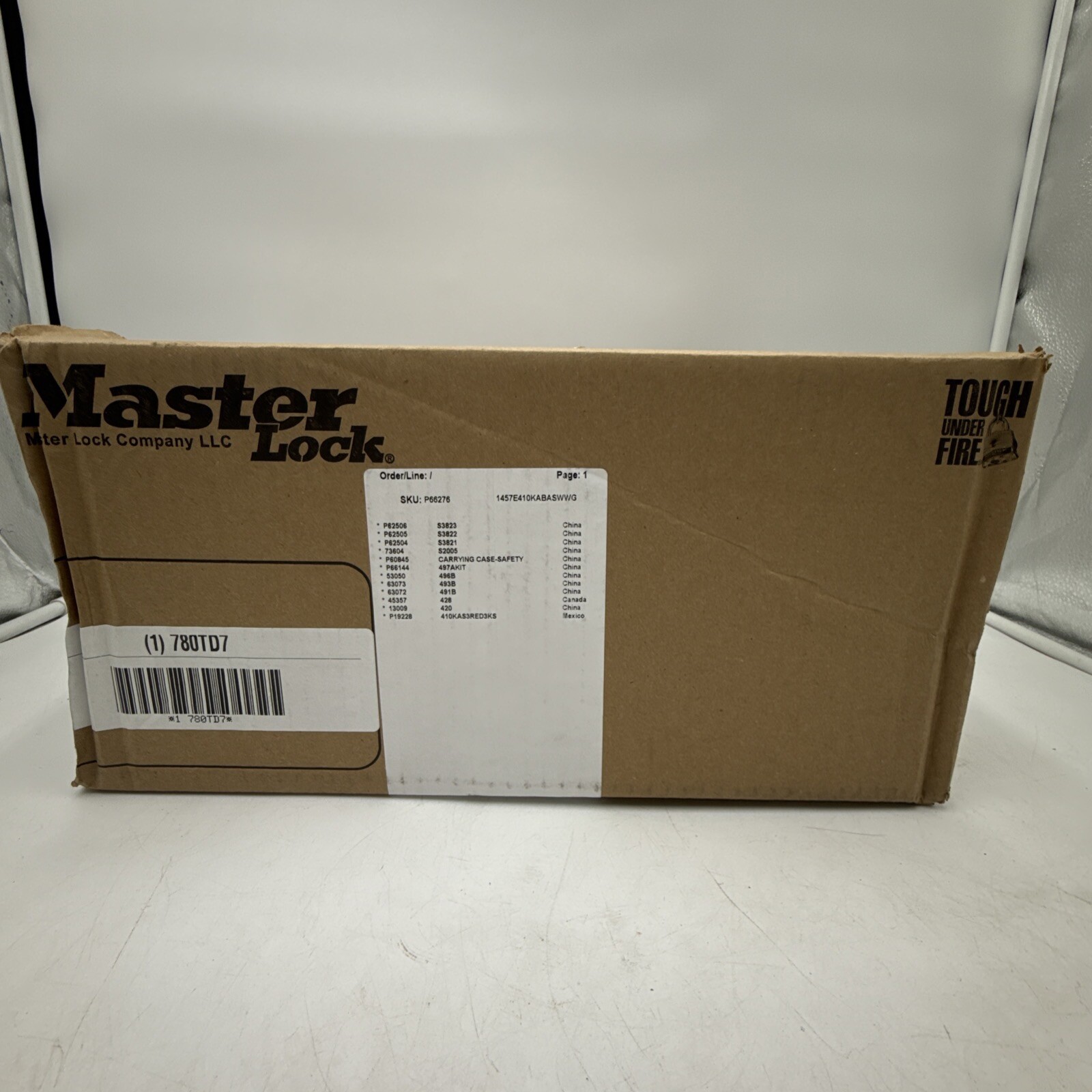 MASTER LOCK ED1457E410KABAS PORTABLE ELECTRICAL LOCK OUT KIT 780TD7
