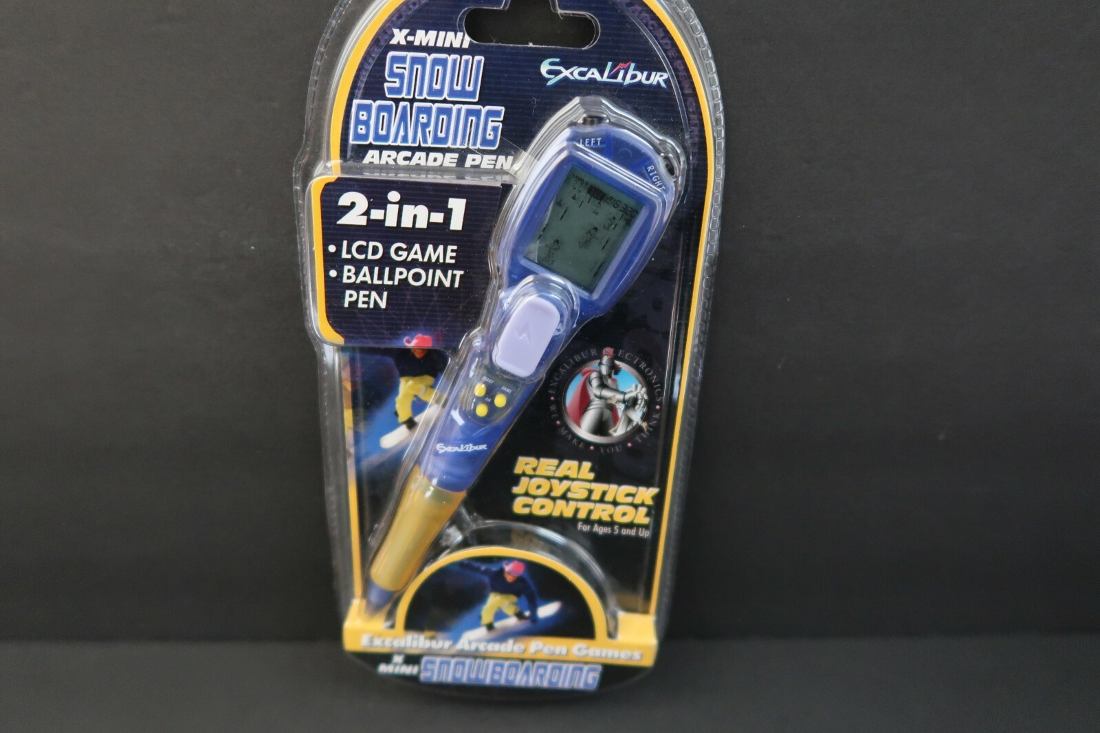 Excalibur Mini Snowboarding Arcade Pen 2 in 1 LCD Game & Ball Point Pen RD32 New