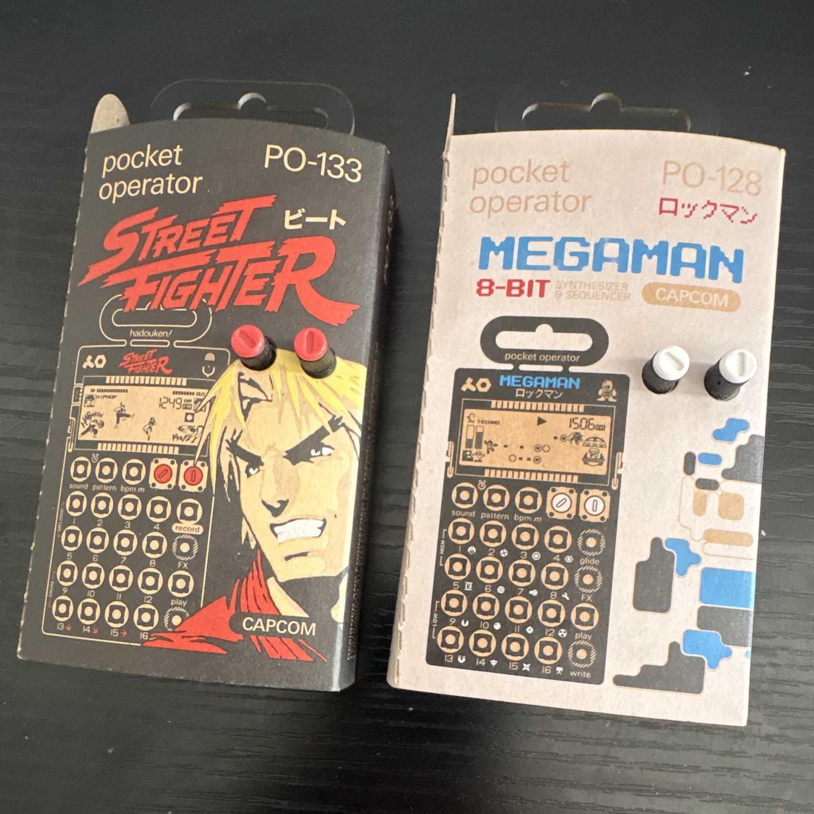 New Set Of Capcom/Teenage Engineering PO-133 Street Fighter & PO-128 Mega Man