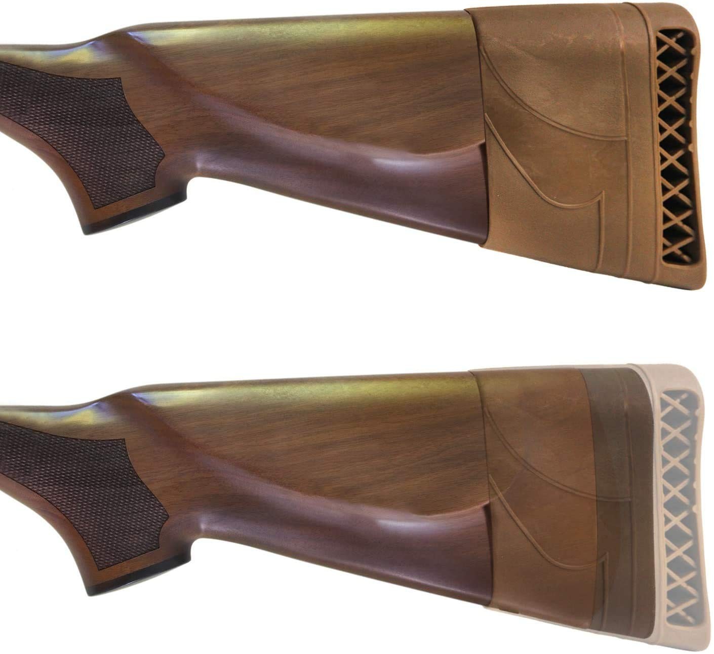 GUGULUZA Gun Butt Stock Recoil Pad Slip On Rubber Buttstock Shooting Brown