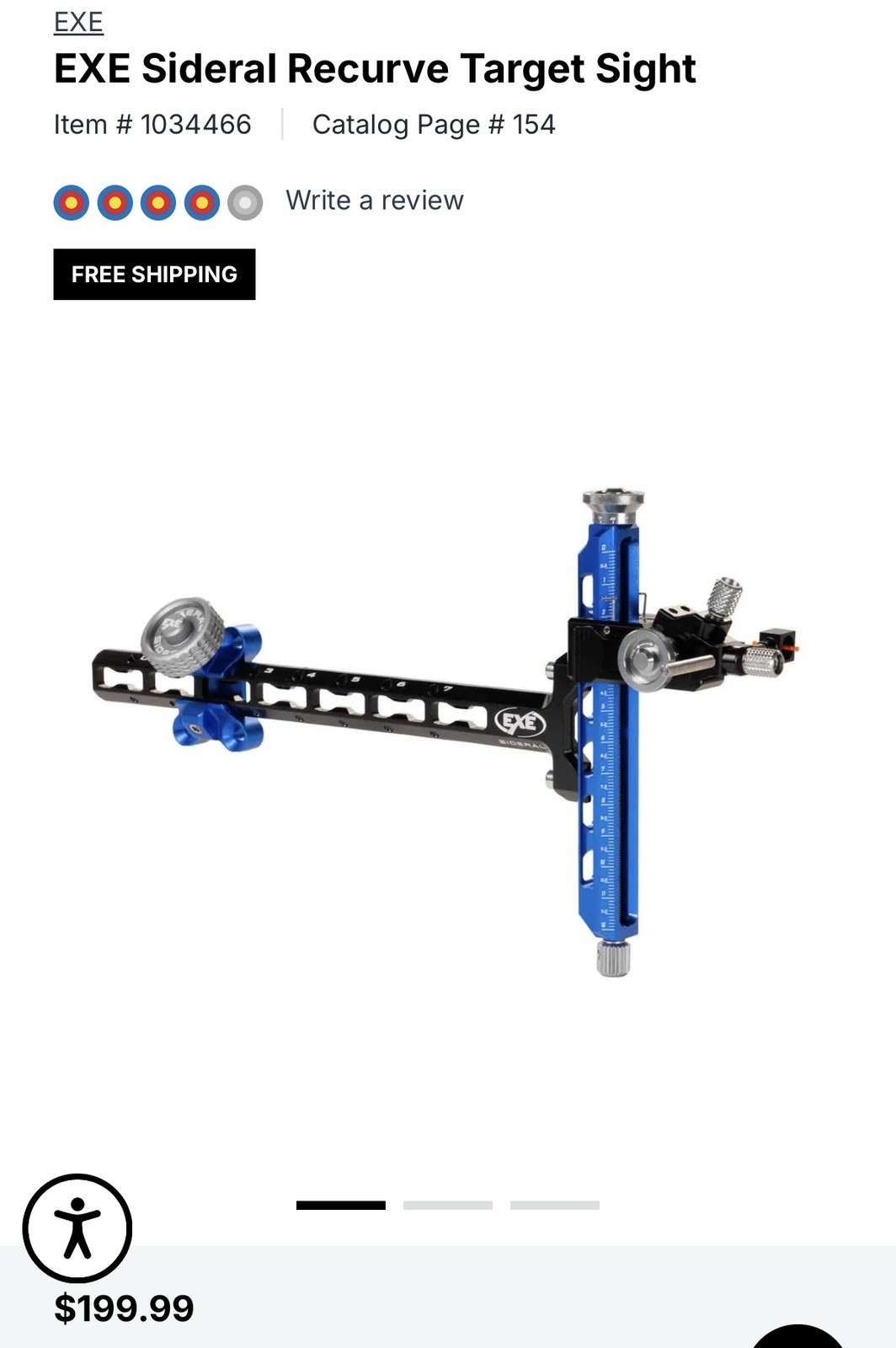 AVALON & EXE Target/Olympic Recurve Archery Bow Accessory Package - Blue/Black