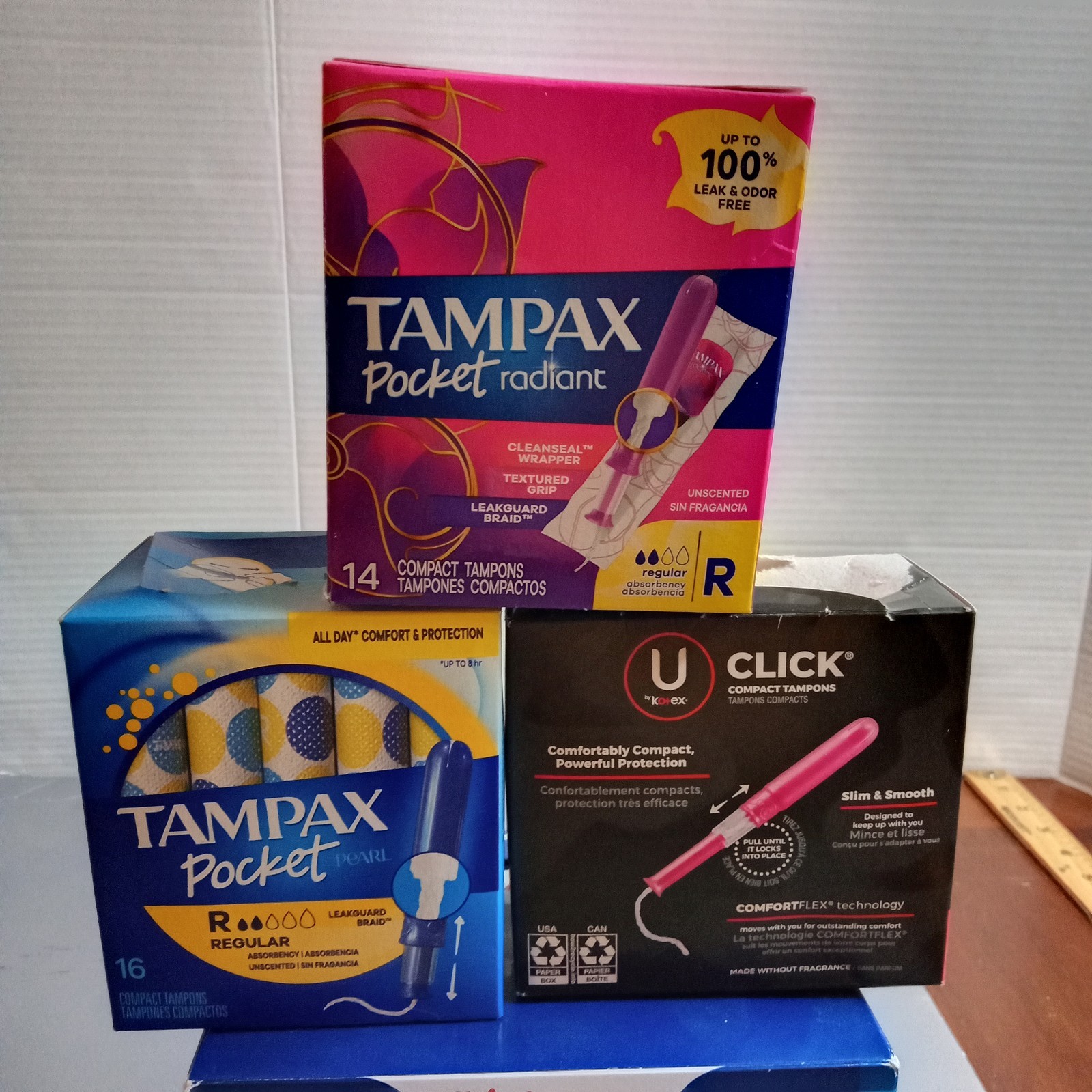 Tampax Cardboard Applicator Tampons Super Plus Absorbency Unscented 45 Total
