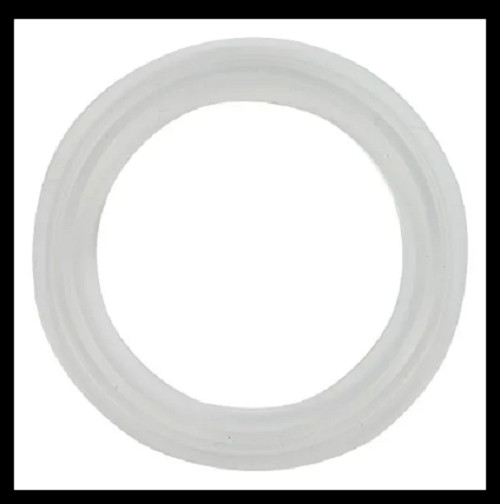 SOFT CLEAR/WHITE SILICONE SANITARY FLANGE Gasket For 1.5" Tri-Clover (Tri-Clamp)