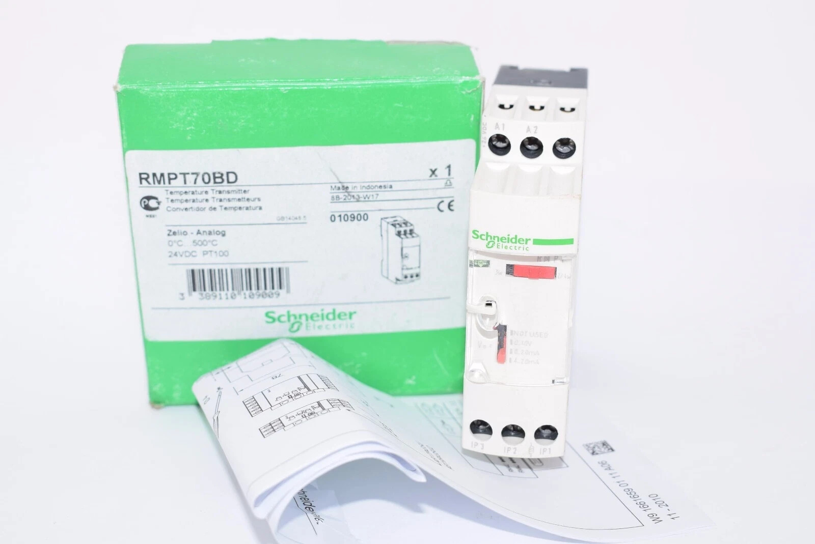 NEW Schneider Electric RMPT70BD A1, Temperature Sensor Module, Converter Pt100