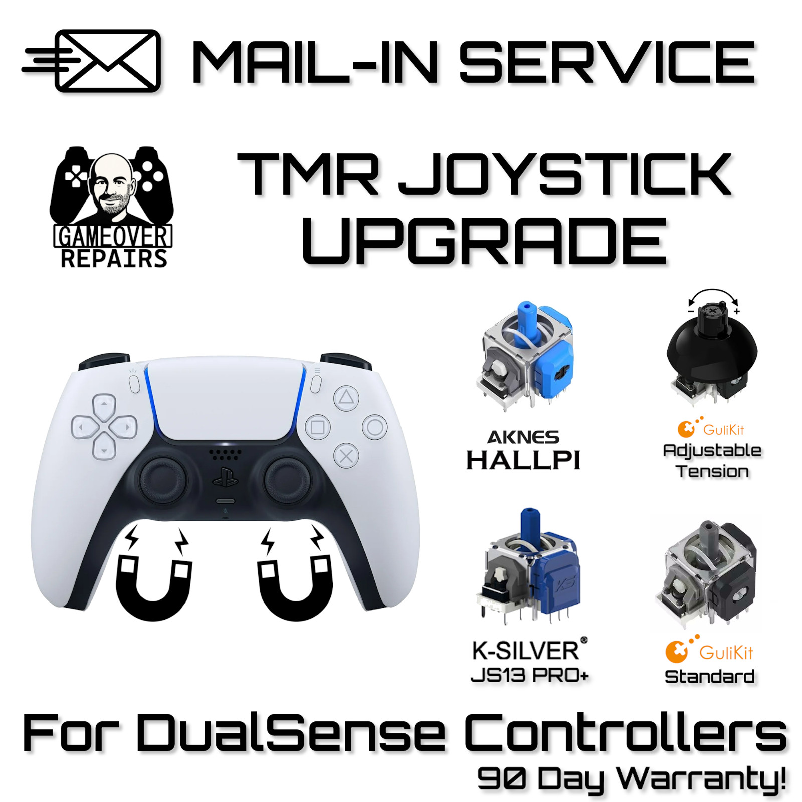 PS5 DualSense Controller Stick Drift Fix – Mail-In Service – TMR Upgrade