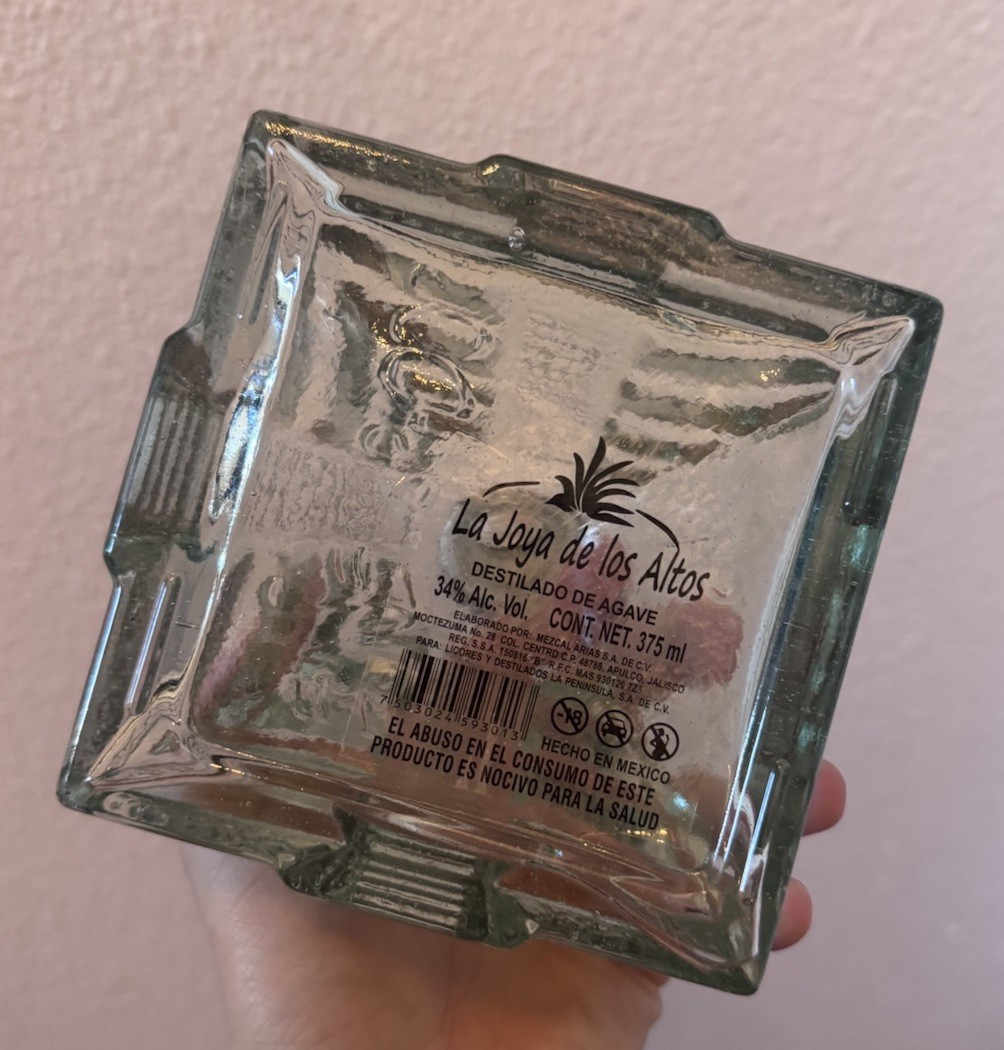 Pyramid Empty Tequila Bottle Decorative