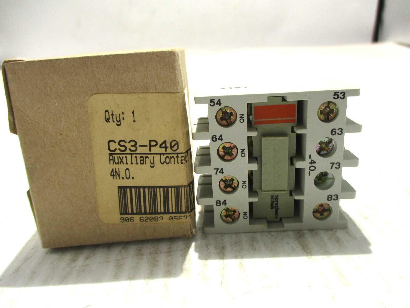 NEW SPRECHER+SCHUH CS3-P40 AUXILIARY CONTACT BLOCK