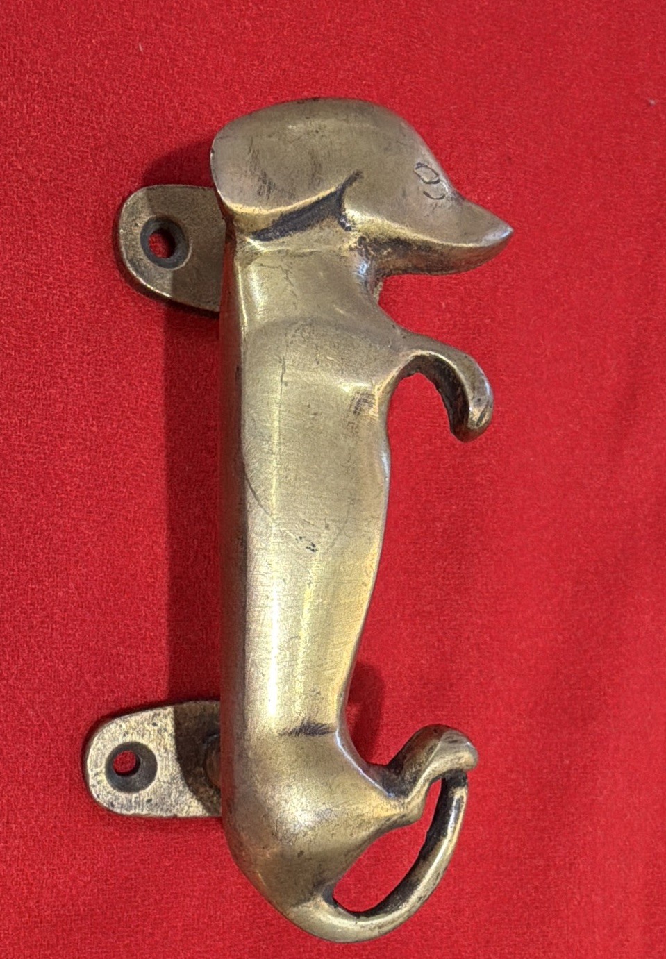 Brass Dog Figurine Door Knob