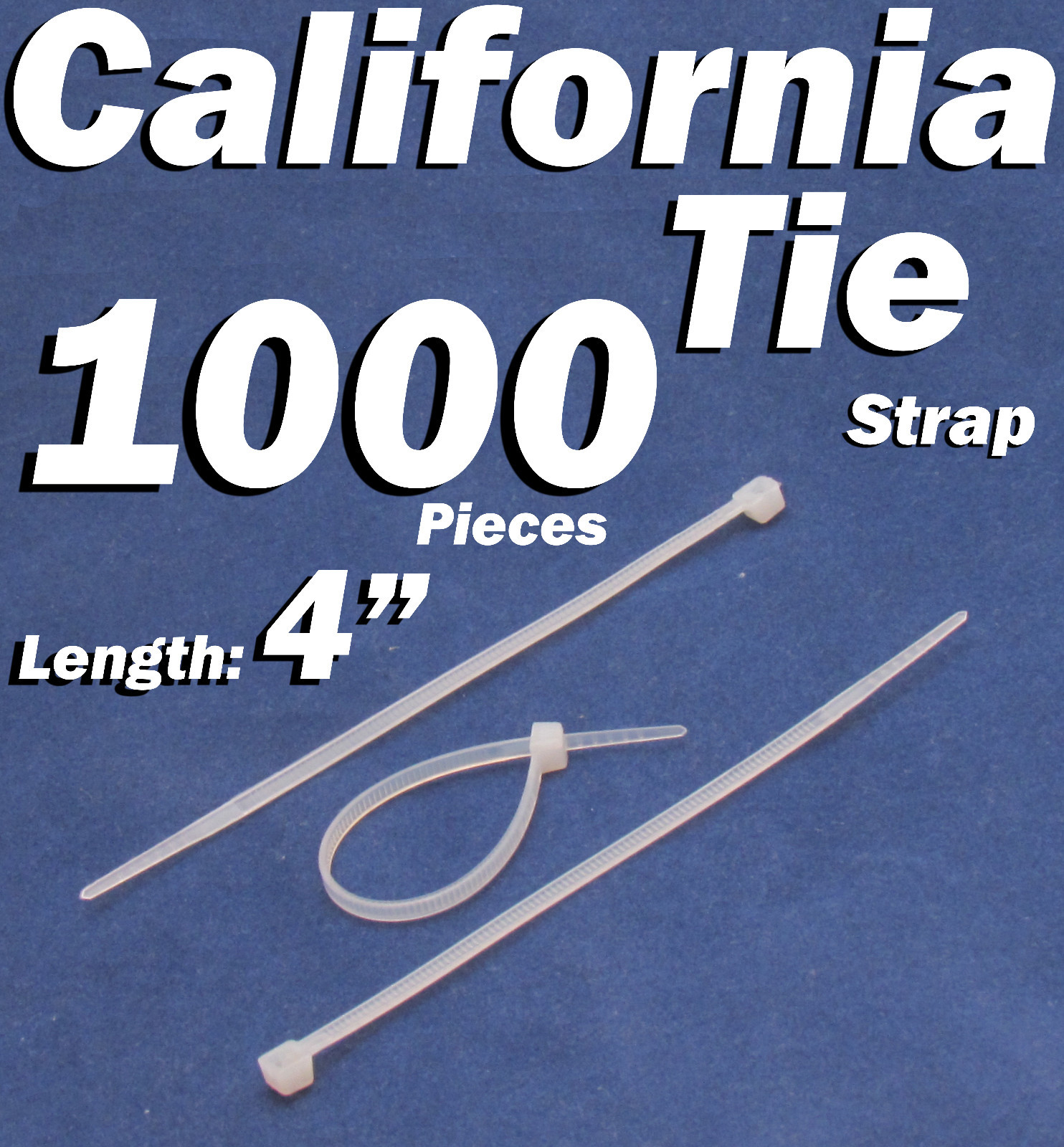 1000 X pcs White 4" Tie Cord Strap 100mm Network Nylon Plastic Cable Wire Zip