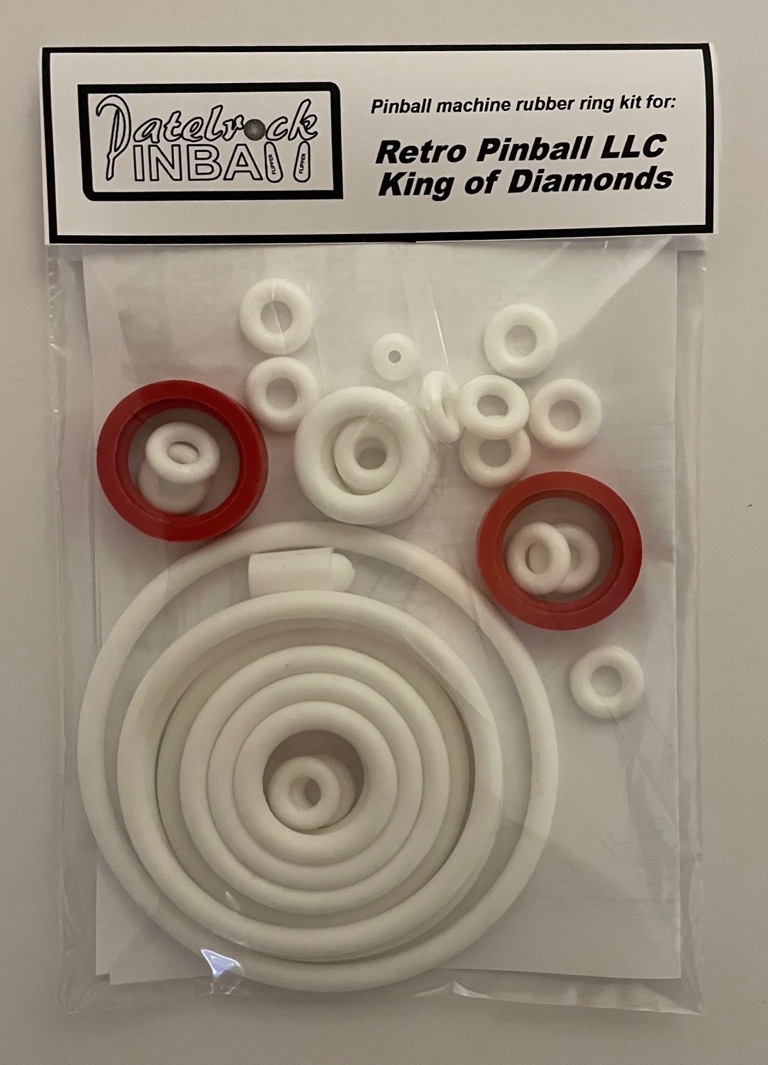 2010 Retro Pinball LLC King of Diamonds Pinball Machine Rubber Ring Kit