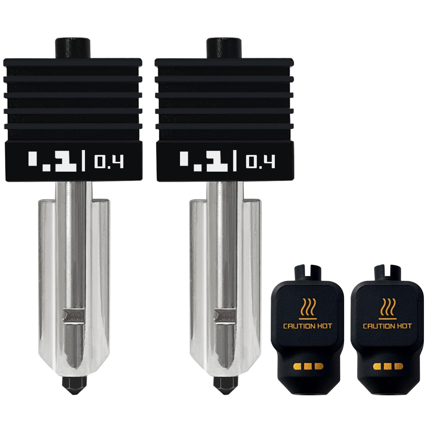 2PCS H2S/H2D Combo/P2S Hotend Kits 0.4mm Hardened Nozzle for H2D/H2S