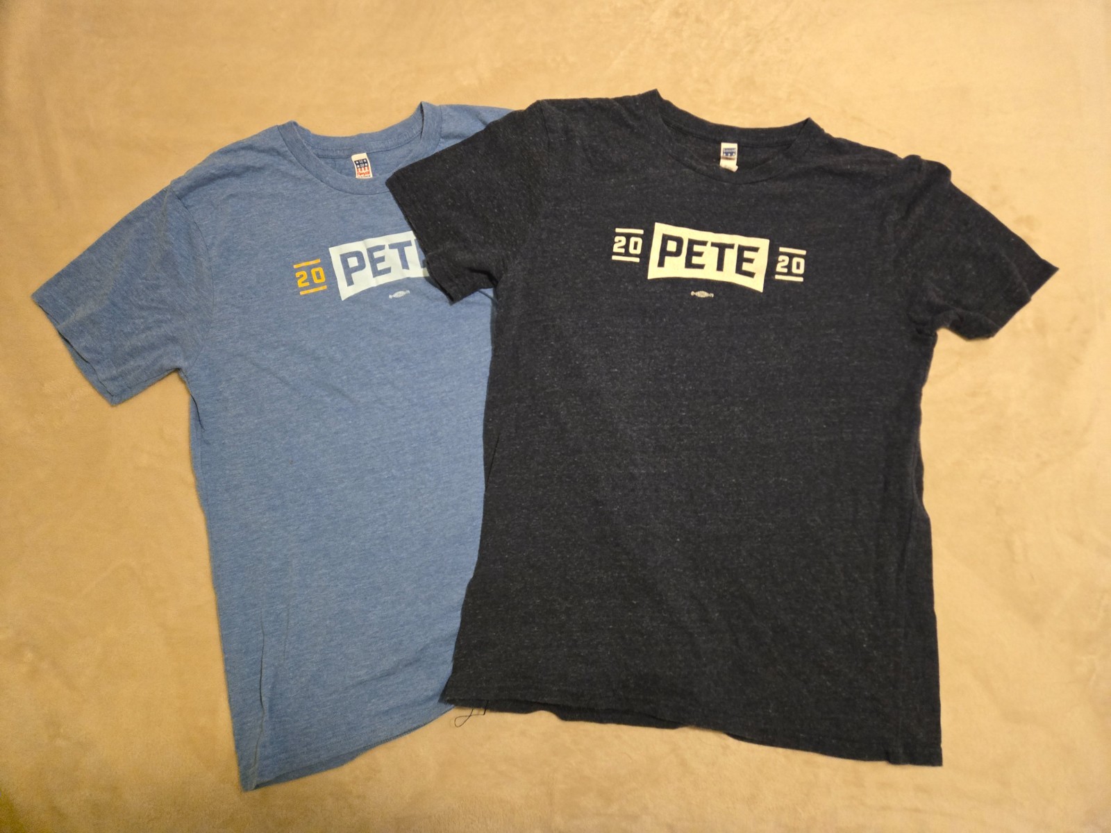Pete 2020 T Shirts Made In USA Mens Large Lot Of  2 Pete Buttigieg For President