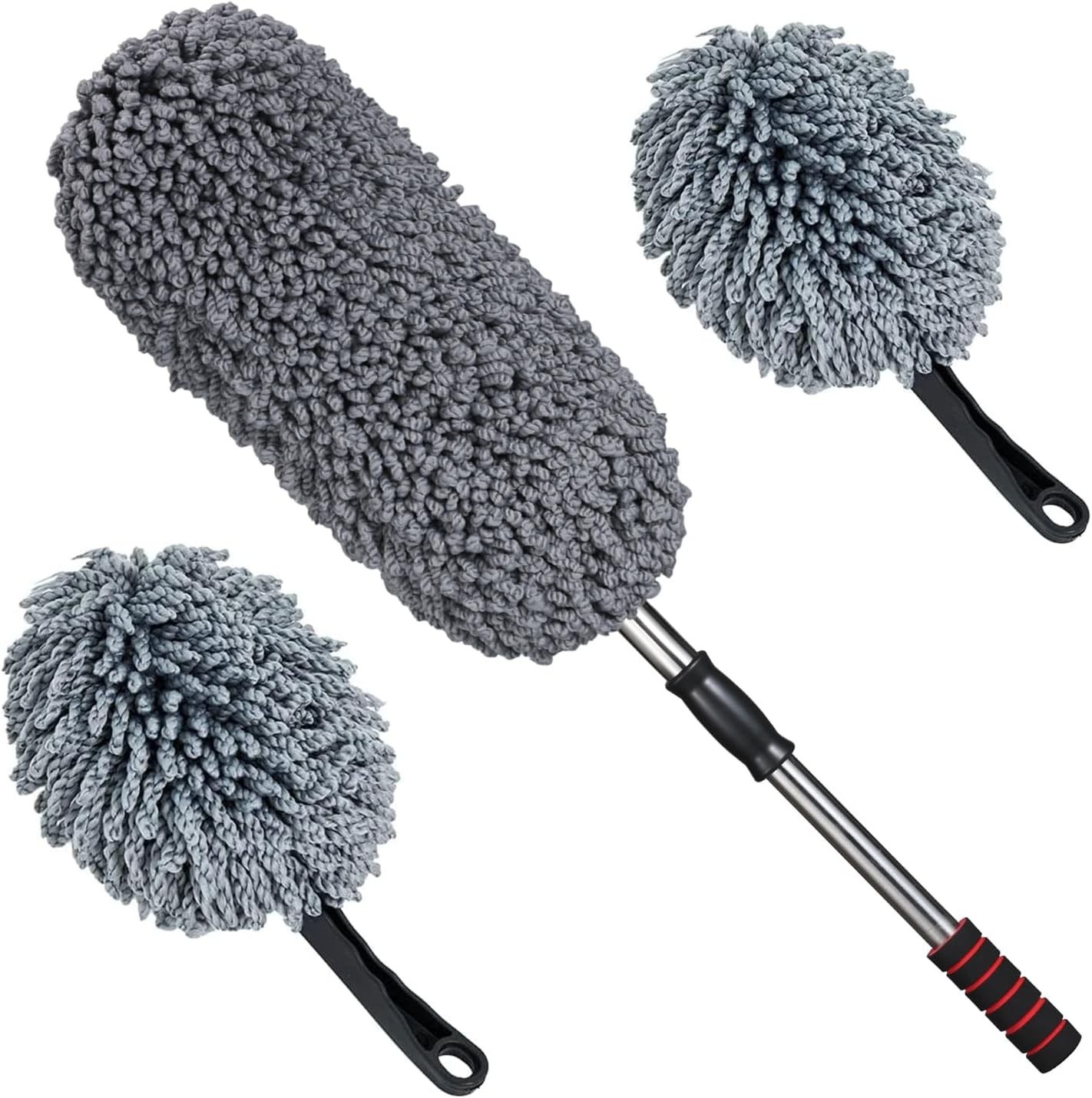 IPELY 3 Pack Large Microfiber Car Duster Exterior Scratch Free with Extendable,