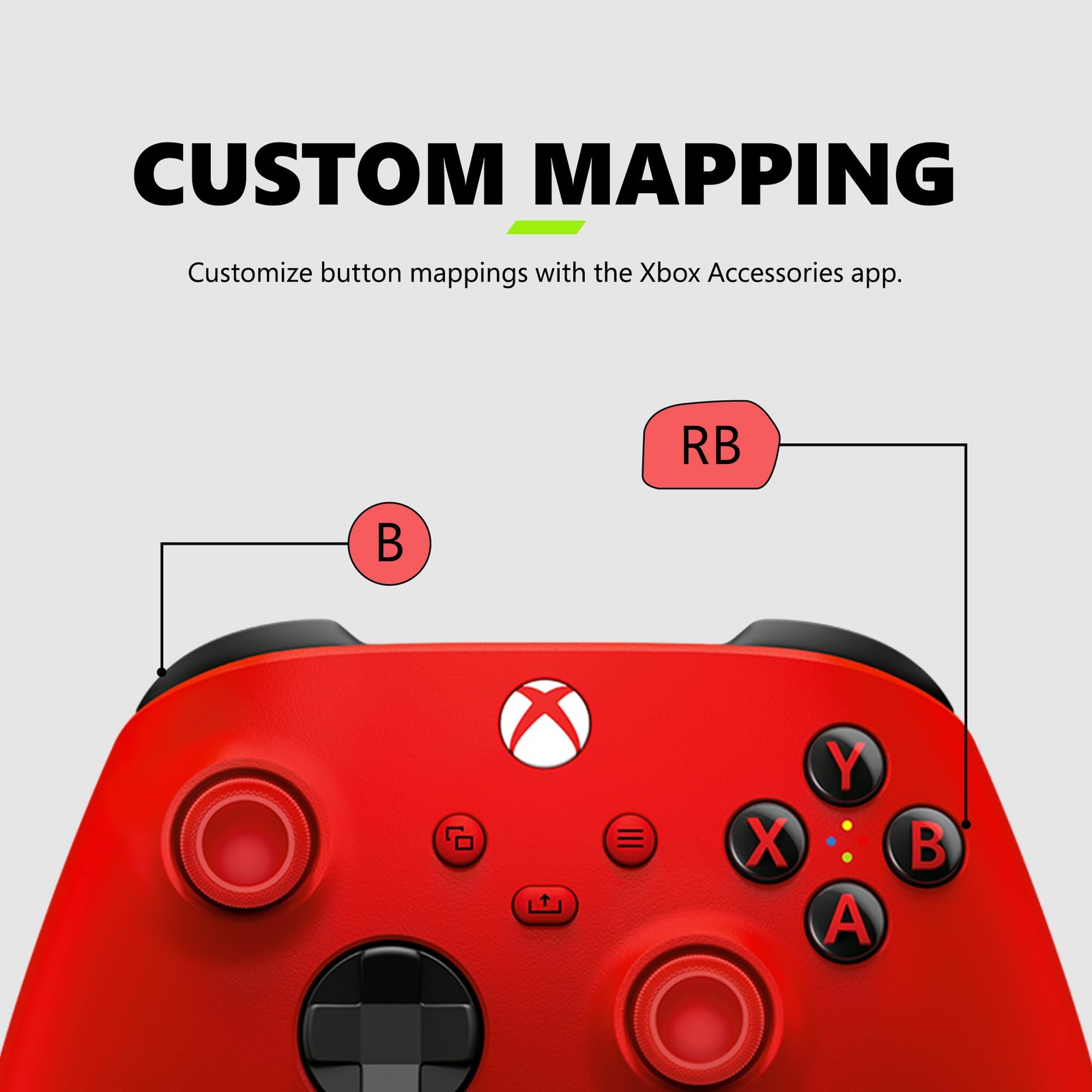 Microsoft Xbox Wireless Controller, Pulse Red, Wireless, Bluetooth, USB-C,