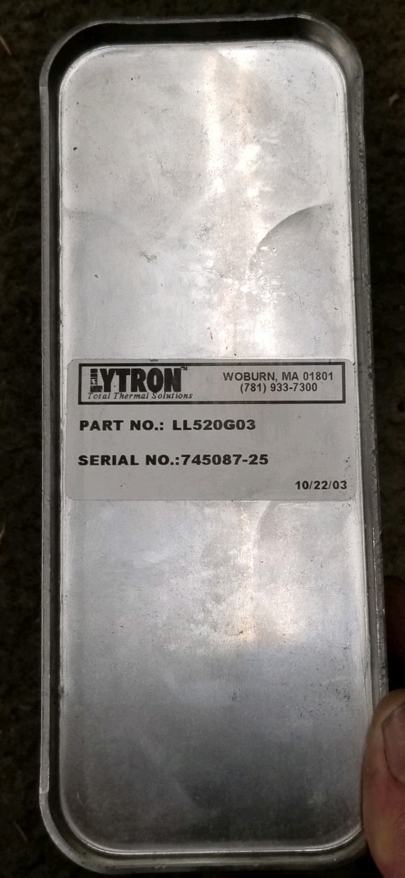 LYTRON HEAT EXCHANGER LIQUID TO LIQUID LL520G03