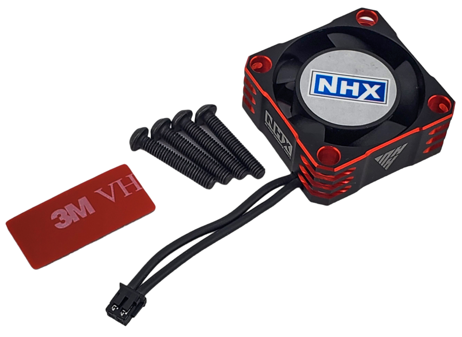 NEW NHX RC 25mm Aluminum Case High Speed 32000 RPM ESC Cooling Fan -Red/Black