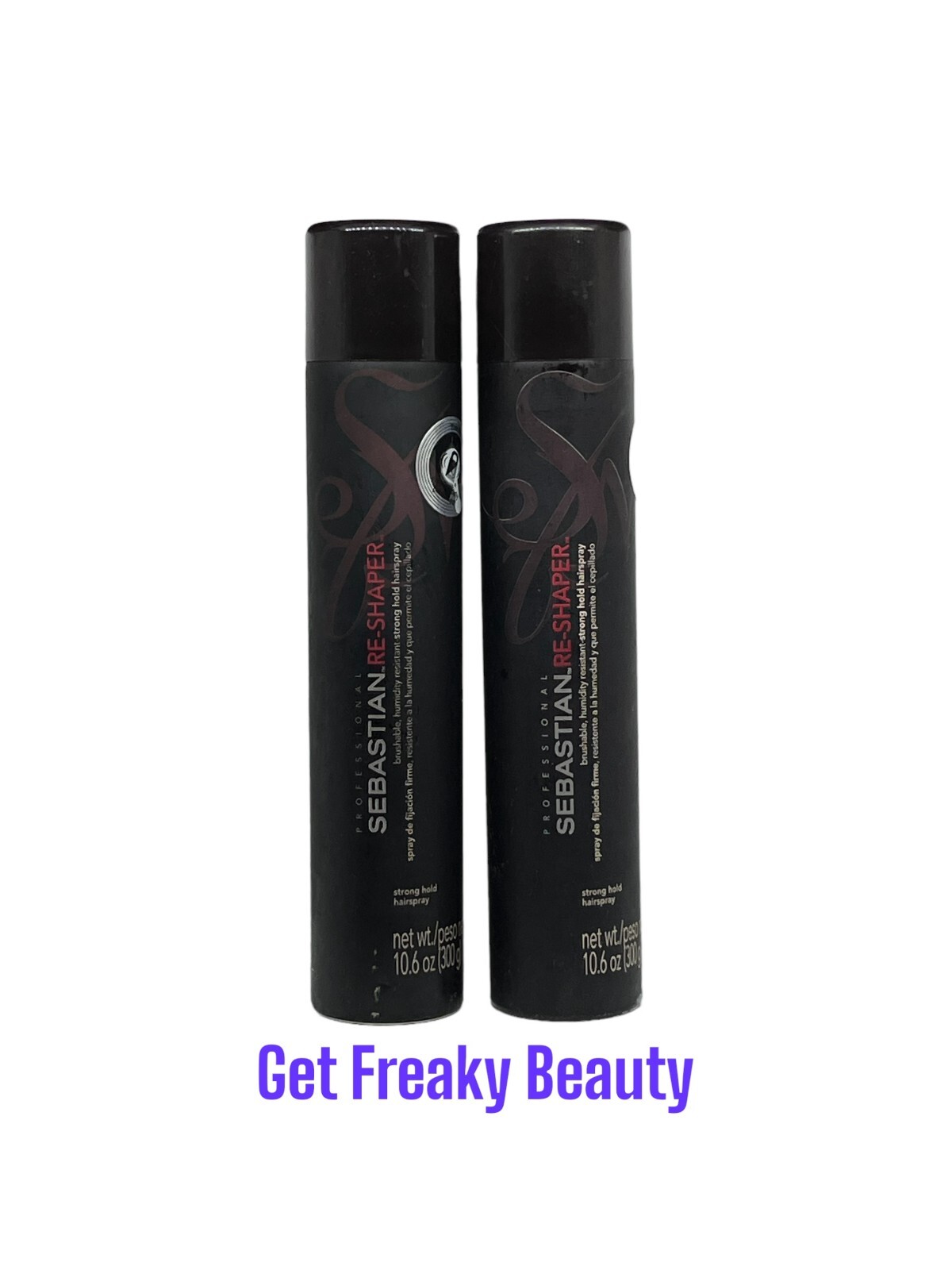 2 PACK. 10.6 oz. Sebastian Re-Shaper Brushable, Strong Hold Hairspray. Reshaper.
